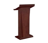 Yajuer Podio In Legno, Supporto per Hostess con Ruote, Piccolo Banco Reception, Supporto per Podio Portatile, Pulpito per Podio per Conferenze In Legno per Chiese(Brown)