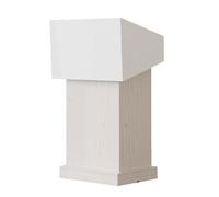 Yajuer Podio, Podio in Legno, Leggio per Hostess con Ruote, 2 Ripiani di Stoccaggio, Podio per Conferenze in Chiesa, Scuole, Ristoranti, Conferenze, Seminari(White)