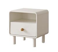 Yajuer Set Di 2 Comodini Bianchi, Comodino con Cassetti E Ripiano Aperto, Comodino Comodino, Piccolo Comodino per Piccoli Spazi Della Camera Da Letto