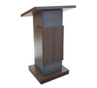 Yajuer Supporto per Podio In Legno, Leggio Mobile In Legno con Ruote E Ampio Spazio Di Archiviazione, Supporto per Podio Portatile per Presentazione In Aula Della Chiesa