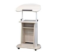Yajuer Supporto per Podio In Legno Portatile, Pulpito con Base Pesante In Legno E Ruote, Supporto per Podio per Presentazione A Leggio Chiesa Aula Matrimonio(White Maple)