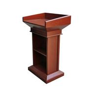 Yajuer Supporto per Podio In Legno, Pulpito con Base Pesante In Legno, Ampio Spazio Di Archiviazione A 2 Livelli, Supporto per Podio Portatile per Chiese E Ristoranti