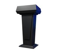 Yajuer Supporto per Podio In Legno, Pulpito con Base Pesante In Legno E Ampio Spazio Di Archiviazione, Supporto per Podio per Presentazione A Leggio Chiesa Aula Ufficio(Black)
