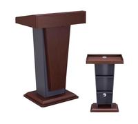 Yajuer Supporto per Podio In Legno, Supporto per Leggio con Contenitore, Podio Mobile Regolabile, Pulpito In Legno per Ristoranti, Chiese, Seminari E Scuole