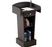 Yajuer Supporto per Podio In Legno, Supporto per Leggio In Legno con Ampio Spazio Di Archiviazione, Podio per Leggio Compatto Da Tavolo, Pulpito per Chiese In Piedi(Black)