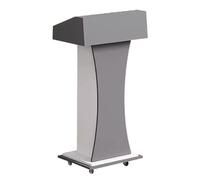 Yajuer Supporto Per Podio In Legno, Supporto Per Podio Mobile Con Piano Inclinato, Supporto Per Hostess Per Ristorante, Conferenze, Riunioni, Chiese(Gray)