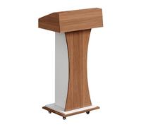 Yajuer Supporto Per Podio In Legno, Supporto Per Podio Mobile Con Piano Inclinato, Supporto Per Hostess Per Ristorante, Conferenze, Riunioni, Chiese(Brown)