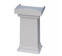 Yajuer Supporto per podio in legno, supporto per podio pulpito con ripiano portaoggetti in MDF di alta qualità, pulpiti per chiese, supporto per podio portatile per ufficio(White)