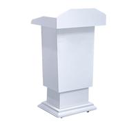 Yajuer Supporto per Podio, Podi Su Ruote, Pulpito Della Chiesa con Contenitore E Ruote, Leggii E Podi, Podio In Legno per Chiese, Seminari, Scuole(White,70 * 50 * 100cm)