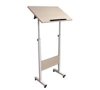 Yajuer Supporto per podio, supporto per hostess, podio portatile con ruote e ripiano regolabile, supporto per leggio, pulpiti per chiese, conferenze, auditorium(Yellow,60 * 40 * 140cm)