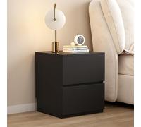 Yajuer Tavolino Stretto Piccolo Comodino, Comodini Tavolini Laterali, Tavolini Laterali Camera Da Letto per Piccoli Spazi, Comodino Bianco In Legno per Camera Da Letto(Black,25 * 40 * 50cm)