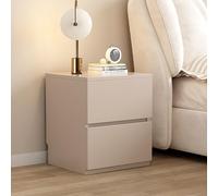 Yajuer Tavolino Stretto Piccolo Comodino, Comodini Tavolini Laterali, Tavolini Laterali Camera Da Letto per Piccoli Spazi, Comodino Bianco In Legno per Camera Da Letto(Khaki,35 * 40 * 50cm)
