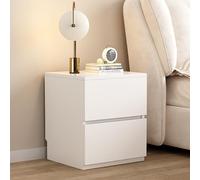 Yajuer Tavolino Stretto Piccolo Comodino, Comodini Tavolini Laterali, Tavolini Laterali Camera Da Letto per Piccoli Spazi, Comodino Bianco In Legno per Camera Da Letto(White,50 * 40 * 50cm)