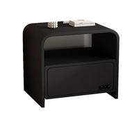 Yajuer White Nightstand Set Di 2, Piccoli Comodini In Legno con Cassetti Portaoggetti, Comodino Moderno, Piccoli Comodini per Camere Da Letto Corridoio Cameretta(Black)