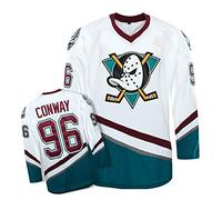 Yajun Charlie Conway #96 Mighty Ducks Film Maglie da Hockey su Ghiaccio NHL Uomo Hockey Jersey Felpe Traspirante T-Shirt Sportswears,M