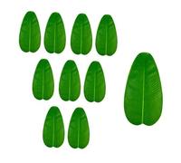 Yajuyi 10 Pezzi di Tovagliette Decorative in Foglia di Banano Artificiale, Resistenti Al Calore, Confezione Da 10 Foglie di Banano Artificiali Verdi, S