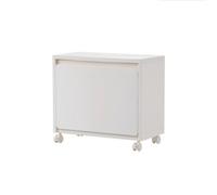 Yajuyi Armadietto di Immagazzinamento in Polipropilene Resistente Organizer a 4 Livelli con Ruote Basso Profilo Mobile per Bambini, Singolo Strato