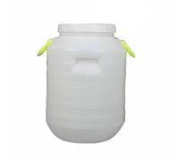 Yajuyi Barile con Doppio Coperchio Extra Spesso | Capiente, Botte da 25 Litri per Fermentazione, Robusto, Fusto Multiuso in HDPE, Officina, 48 Aperto
