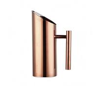 Yajuyi Brocca Inox Brocca Cilindrica Caraffa Acqua Contenitore Metallo Manico Comodo Beccuccio Versatore Superficie Idonea Cucina Servire Bevande Casa, 1L, Straight Rose Gold