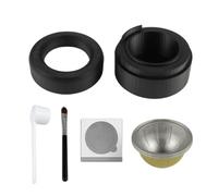 Yajuyi Capsule Caffè Riutilizzabile Pod Caffè Riutilizzabile Capsula Riempibile Filtro Fine PP Cilindrico Coperchio Rimovibile Cucchiaio Adatta a Viaggio Campeggio