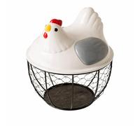 Yajuyi Cestino per Uova con Coperchio a Forma di, Accessorio Da Cucina, Cestini per La, Contenitore per Frutta, Coperchio Grigio