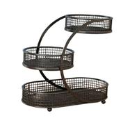 Yajuyi Cesto di Frutta in Ferro, Fruttiera a Più Livelli, Cesto Portaverdure per Piano di Lavoro, Snack, Tavolo Da Pranzo, Portafrutta, Nero