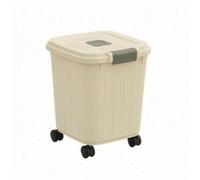 Yajuyi Contenitore con Ruote per Cibo con Coperchio Stagno Secchio per Alimenti con Serratura E Guarnizione Barattolo per Crocchette con Etichetta Frontale E, Fibbia Verde
