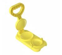 Yajuyi Dumpling Maker Pressa Ravioli Stampo Empanadas Sigillatore per Ripieni 2 in 1 in PP Alimentare con Manico Comodo per Uso Frequente Adatto a Riunioni, Giallo
