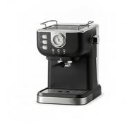 Yajuyi Macchina da Caffè Espresso per Espresso Semi Automatica con Montalatte con Manometro con Vaschetta Raccogligocce E Vassoio Scaldatazze Adatta per Cucina, Nero