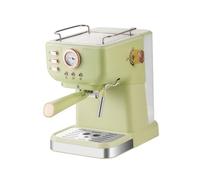 Yajuyi Macchina da Caffè Espresso per Espresso Semi Automatica con Montalatte con Manometro con Vaschetta Raccogligocce E Vassoio Scaldatazze Adatta per Cucina, Verde