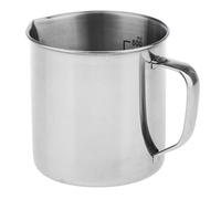 Yajuyi Misurino Misuratore in Acciaio Inox Brocca Graduata Becher Resistente Alle Macchie con Interna per Caffè Ristorante, Argento, 500ml