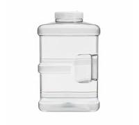 Yajuyi Secchio per Bere Recipiente Acqua Tanica Portatile Bottiglia Trasparente in PC Robusto Dotata di Manico Comodo E Coperchio Antifuga Adatto a Casa Campeggio Cerimonia Del Tè Backup d'Acqua, 15L