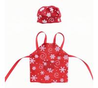 Yajuyi Set da Cuoco in Miniatura con Grembiule e Cappello Morbido Regalo per Collezionisti di Bambole, Bambini , Rosso Bianco Neve
