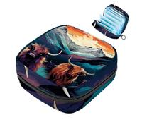 Yak-1732 - Borsa per coppette mestruali con cerniera, per assorbenti igienici, morbidi assorbenti, per ragazze e donne