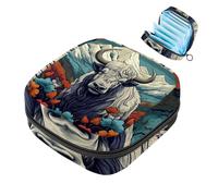 Yak-1733 - Borsa per assorbenti igienici, borsa per il primo ciclo mestruale, per donne e ragazze, borsa imbottita con cerniera