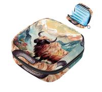Yak-1776 - Borsa per coppette mestruali con cerniera, per assorbenti igienici, morbidi assorbenti, per ragazze e donne