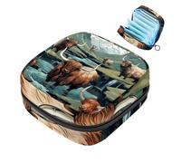 Yak-1832 - Borsa per assorbenti igienici, borsa per il primo ciclo mestruale, per donne e ragazze, borsa imbottita con cerniera