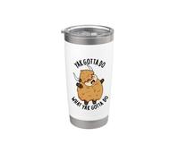 Yak devo fare quello che Yak deve fare divertente gioco di parole con animali Bicchiere termico in acciaio inox doppia parete