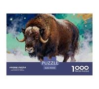 Yak, Gioco Di Puzzle Da 1000 Pezzi, Attività Conviviale Per La Famiglia, Regalo O Souvenir, Adatto Dai 10 Anni, Painted Style Animal, 70x50cm/1000pcs