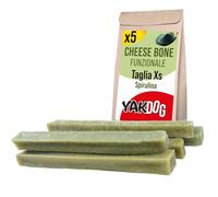 YAKDOG SALUTE+ - Bastoncini di formaggio per cani - Spirulina - Snack da masticare a Lunga Durata - 100% Naturale - Tradizione himalayana - Prodotto in Belgio - XS
