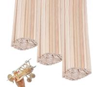 yakermur Bastoncini in legno per arti - 120 bastoncini da costruzione per - Attrezzature per intaglio manuale 30 cm Strumenti di miscelazione | per studenti Corsi d'arte