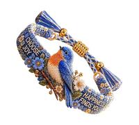 yakermur Bracciale per uccello, gioiello con uccelli ricamati con motivi floreali, bracciale da donna, per una sessione di shopping, un appuntamento, una sera, i viaggi, i banchetti, la famiglia o tra