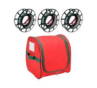 yakermur Contenitori per luci natalizie, organizer per luci natalizie, con 3 bobine, contenitore con manici rinforzati per casa, garage, soggiorno, feste all'aperto, appartamenti, eventi, viaggi
