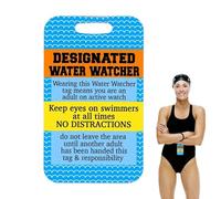 yakermur Firma delle regole della piscina - Cartello in acrilico per bambini, Creative Safety Reminder Signs, Designated Water Watcher, Water Safety Swimming Pool Accessories
