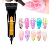 yakermur Gel per scultura per unghie, strumenti per manicure solidi 3D | 15ml Gel per nail design colla da intagliare, per soggiorno, casa, feste, sessioni fotografiche, matrimoni, viaggi