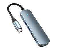 yakermur Hub USB C per laptop, splitter USB C portatile, adattatore 6 in 1 per trasmissione dati, per riunioni di lavoro, casa, ufficio, creazione di contenuti, intrattenimento, presentazioni