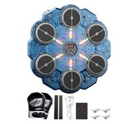 yakermur Macchina da boxe Smart Music, bersaglio da parete a 9 velocità, attrezzatura per allenamento di boxe con luce LED, per adulti e ragazzi, per esercizi di allenamento in casa, palestra, fitness