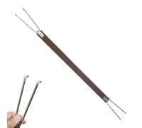 yakermur Maniglia di ricambio per caminetto di fuoco, strumento di spostamento del, maniglia portatile ergonomica con ganci in acciaio inossidabile, per cottura all'aperto, campeggio