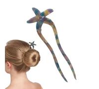 yakermur per capelli da donna, forcina per capelli per,Starfish Design Hairpin Fork For Buns | per capelli versatili lunghi e spessi che viaggiano con copertine di