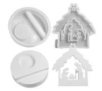 yakermur Presepe Stampi Artigianato Per La Progettazione Della Decorazione Di Natale | Presepe Scultura Stampo In Cast Resina Per Resina Epossidica | Produzione di Sapone Artigianato Per Bambini Fam